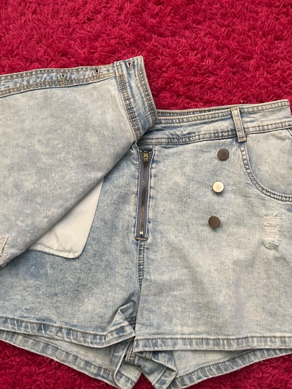 No Boundaries Light Blue Denim Skort - Picture 2 of 3